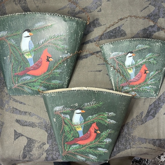 Winter birds wall decor, set of three - Picture 1 of 12
